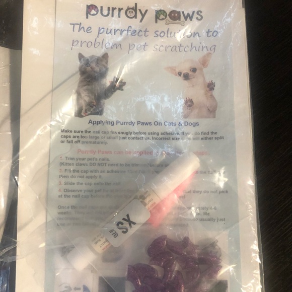 Cat Nail Tips / Caps - Purrdy Paws Claws - Size Kitten - Picture 6 of 6